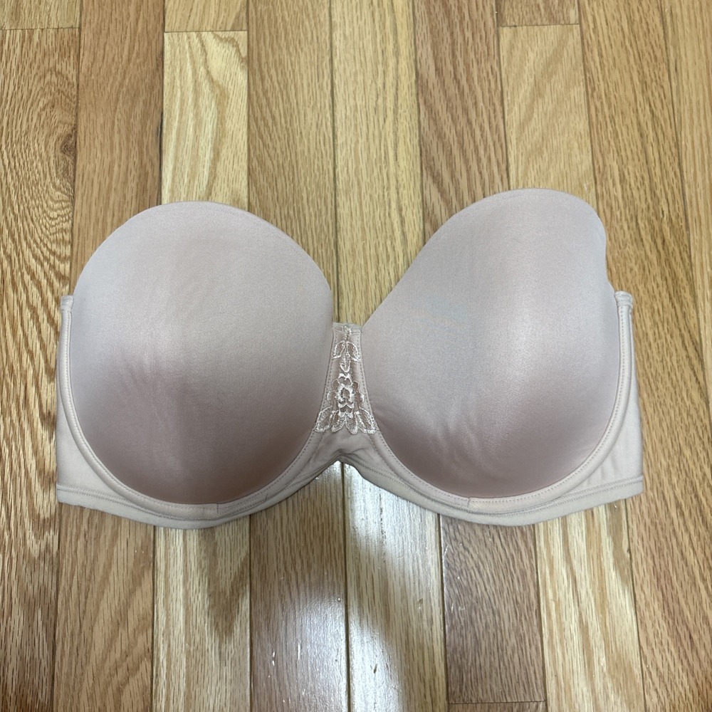 Vanity Fair 38SDD Beige Underwire Bra Strapless‎